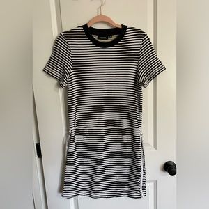 Kate Spade Saturday Striped Knit Sweatshirt Dress Size S w/ Side Zipper